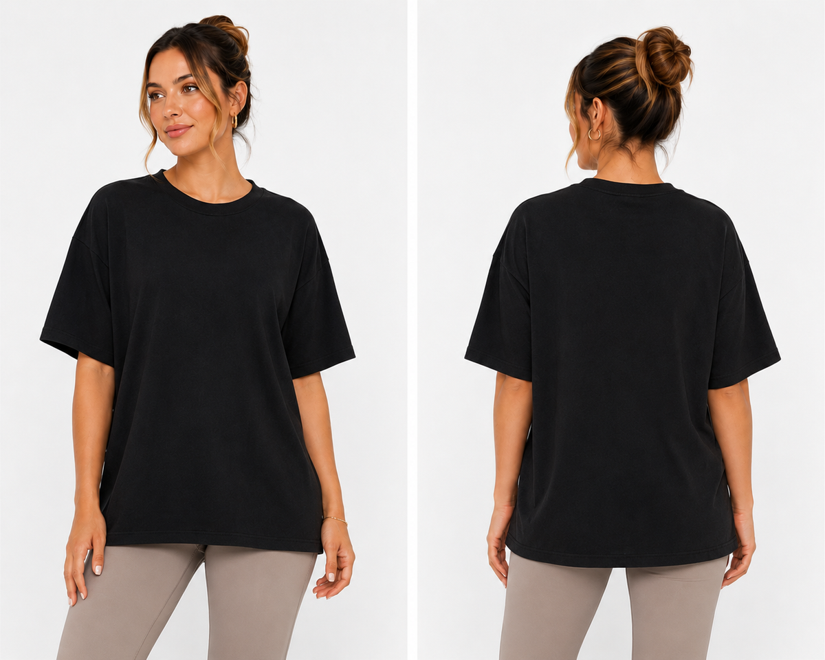 CloudSoft™ Relaxed Lounge Tee, view 3 | Fitkitty Culture®