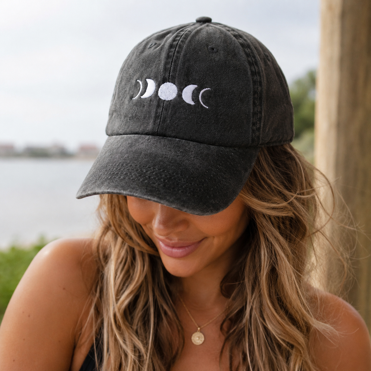 Celestial Moon Embroidered Cap | House of Caelo®