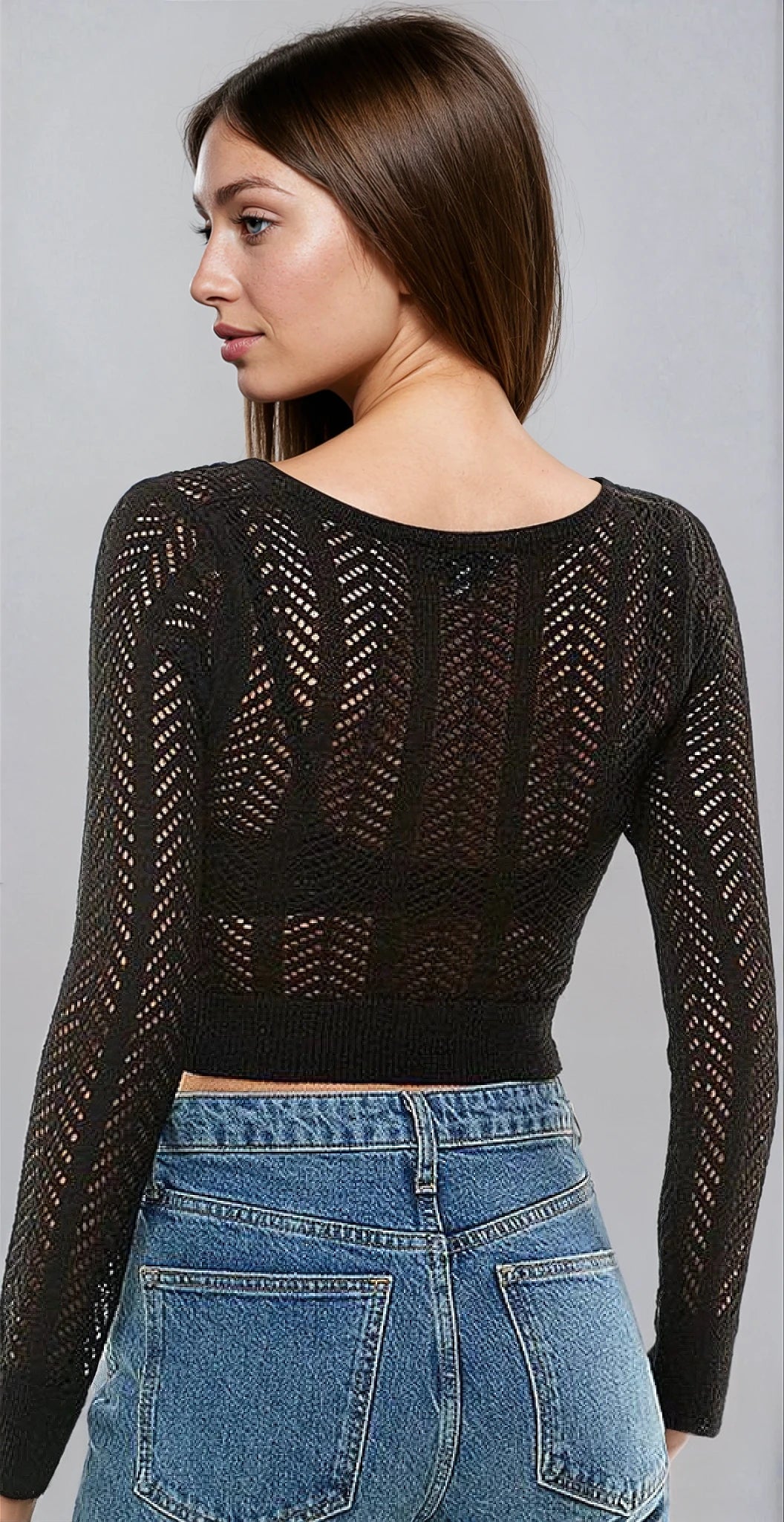 Noir Chic Twist-Front Knit Top, Clothing, House of Caelo Athleisure Wear, Yoga Wear & Leggings, House of Caelo Athleisure Wear, Yoga Wear & Leggings