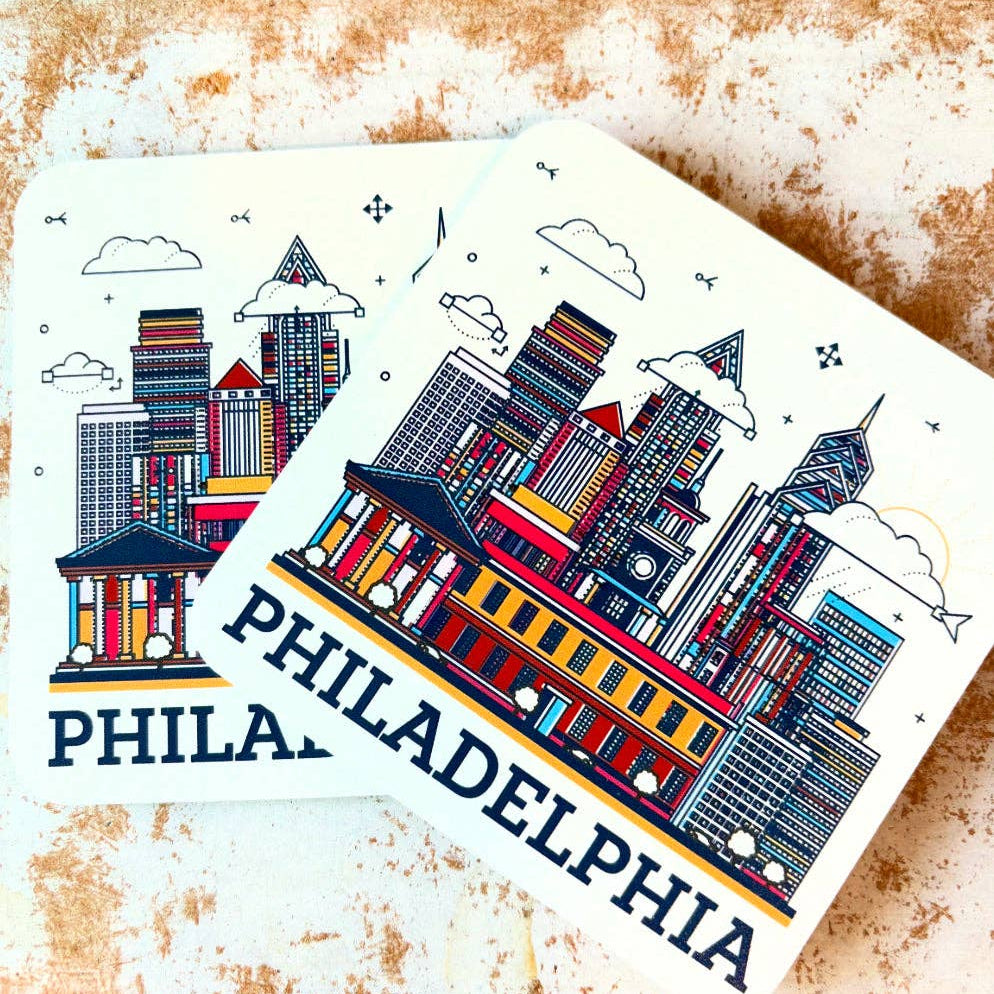 Philadelphia Skyline Coaster - House of Caelo 
