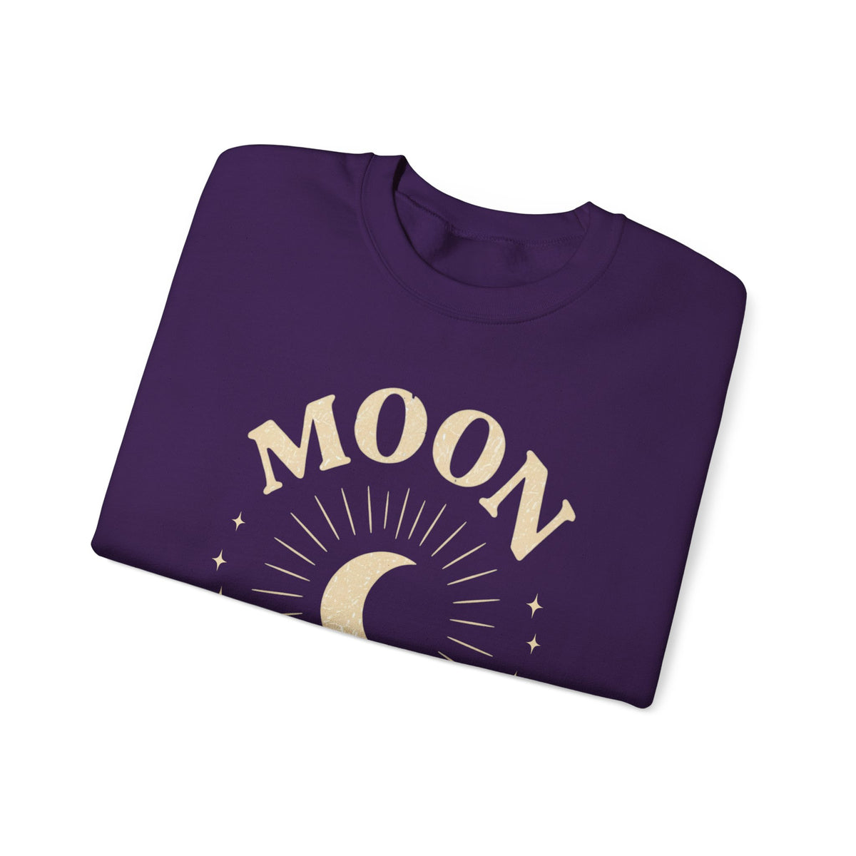 Purple Front Moon Tribe Sweatshirt Folded