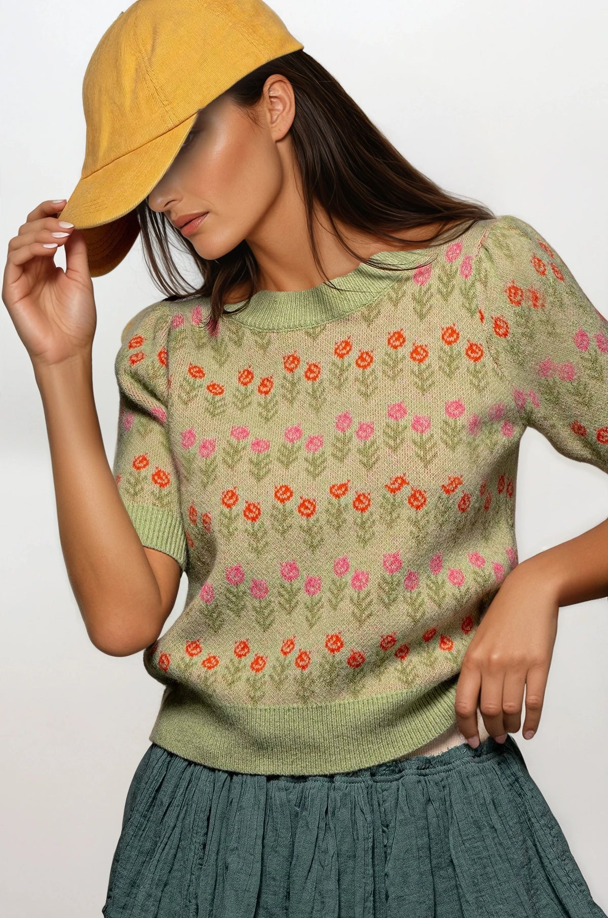 Retro Bloom Knit Sweater - House of Caelo Athleisure Wear, Yoga Wear &  Women's Clothing
