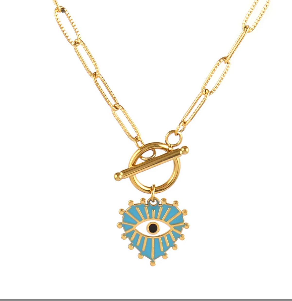 Azure Guardian Evil Eye Toggle Necklace (Copy) - Fitkitty Culture Athleisure Wear, Yoga Wear &  Women's Clothing