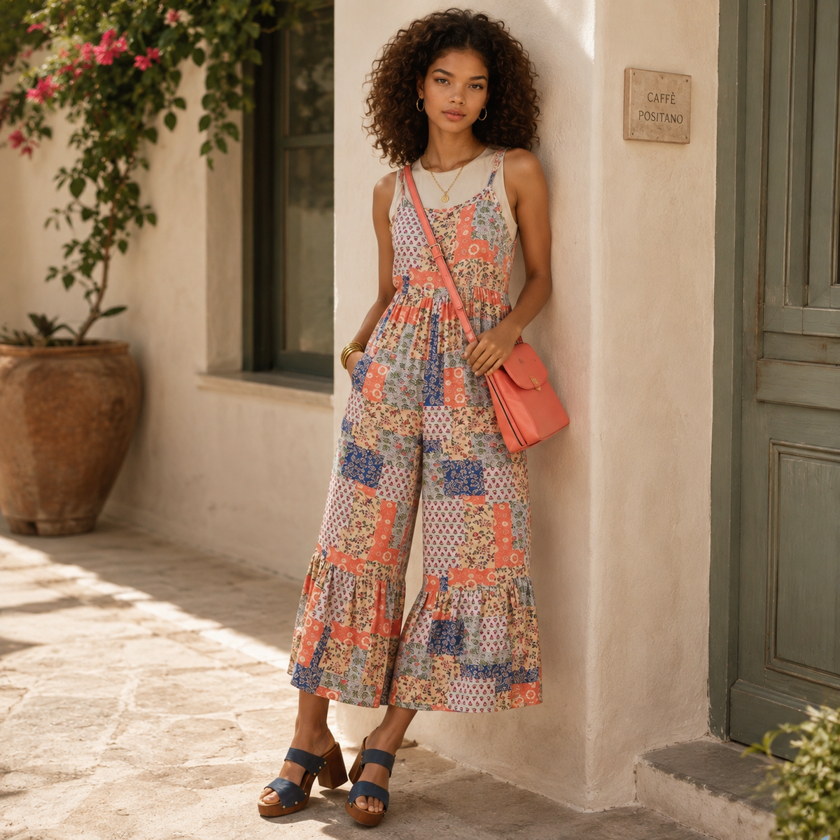 Serenity Patchwork Jumpsuit with Side Pockets | House of Caelo®