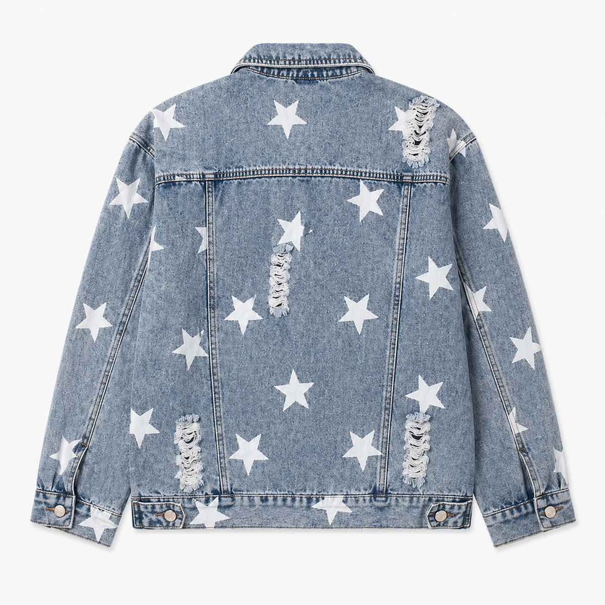 Washed Star Denim Jacket — back view