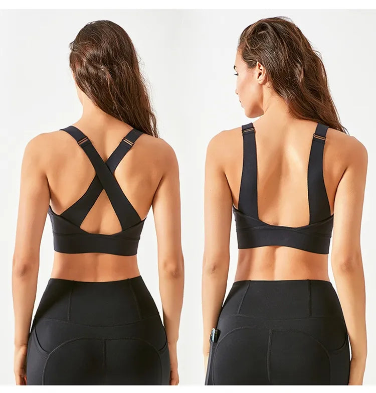 Front Zipper High Impact Athletic Bra, Sports Bra, House of Caelo, House of Caelo