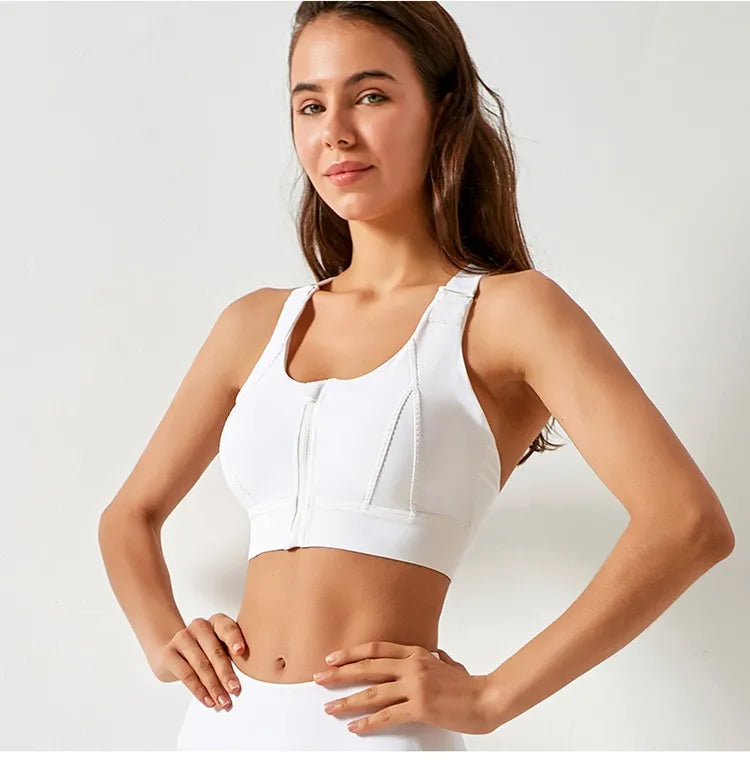 Front Zipper High Impact Athletic Bra, Sports Bra, House of Caelo, House of Caelo