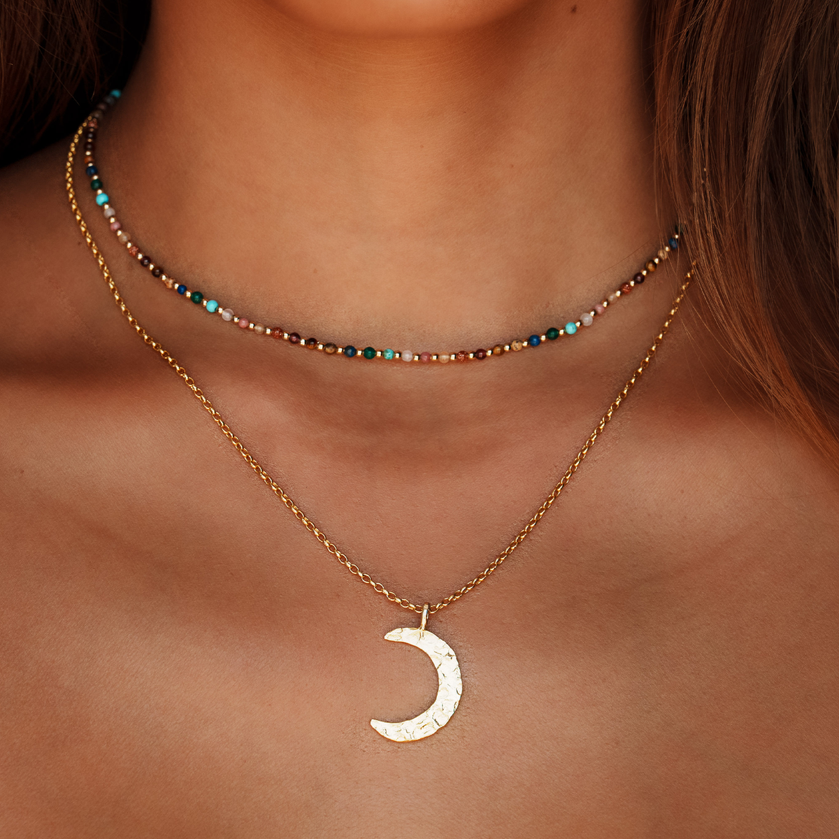 Gold Master Healer Healing 2mm Necklace — alternate product view 5