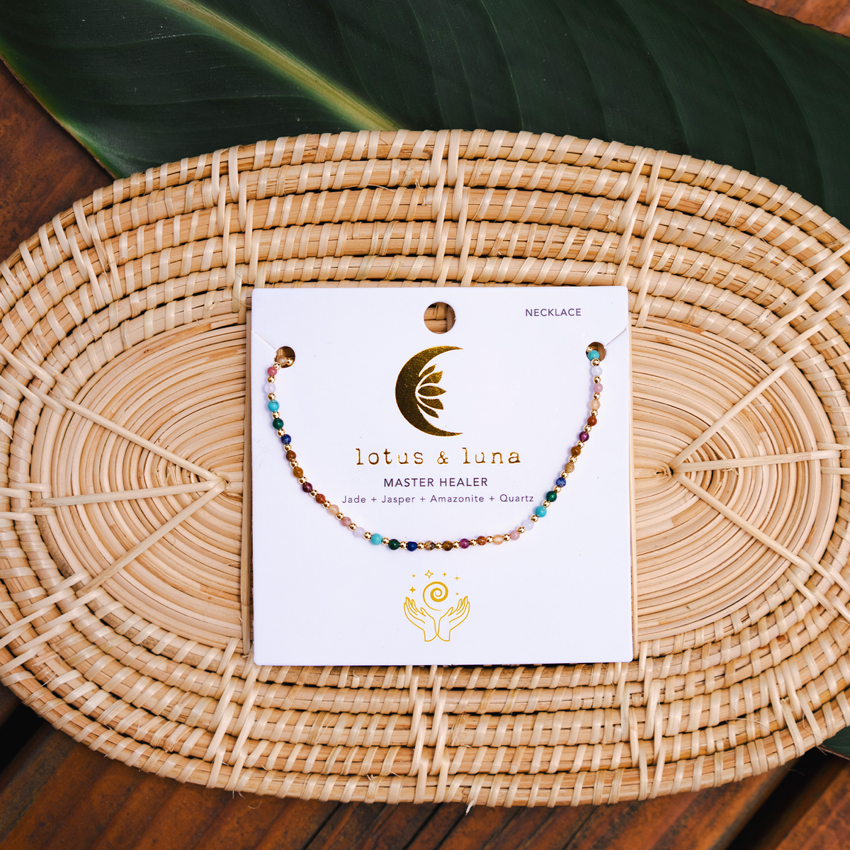 Gold Master Healer Healing 2mm Necklace — alternate product view 11