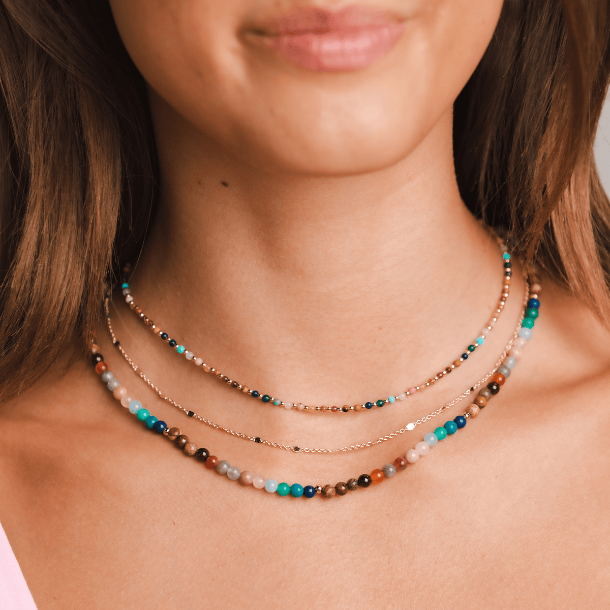 Gold Master Healer Healing 2mm Necklace — alternate product view 8