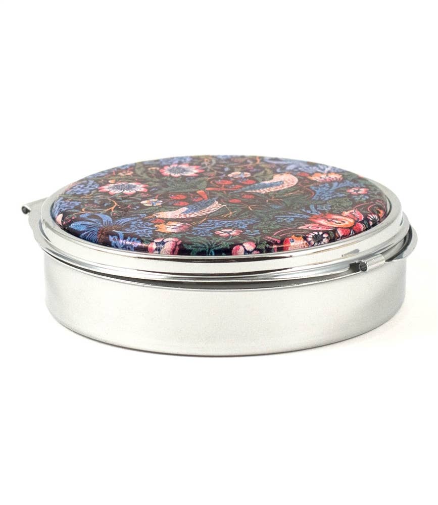 William Morris Strawberry Thief Round Pill Box