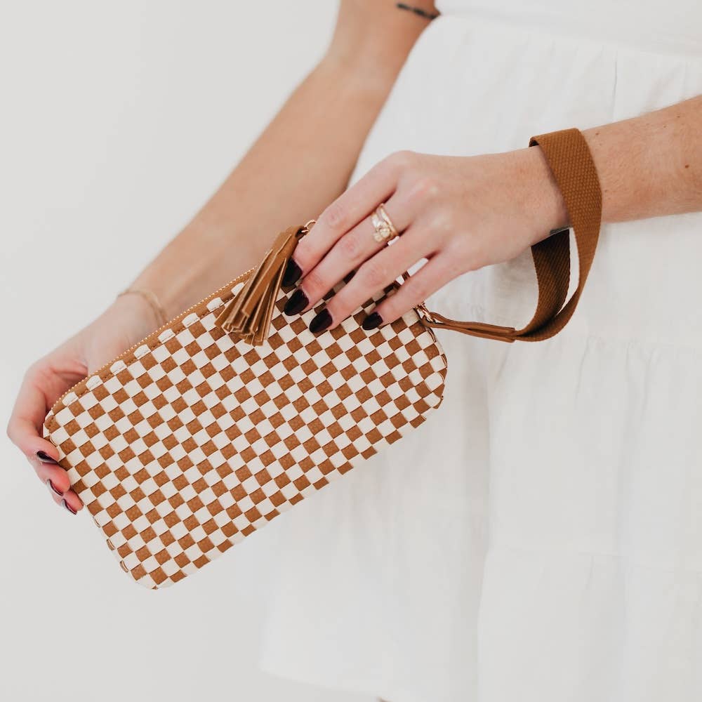 Emma Woven Clutch Wristlet - House of Caelo Athleisure Wear, Yoga Wear &  Women's Clothing