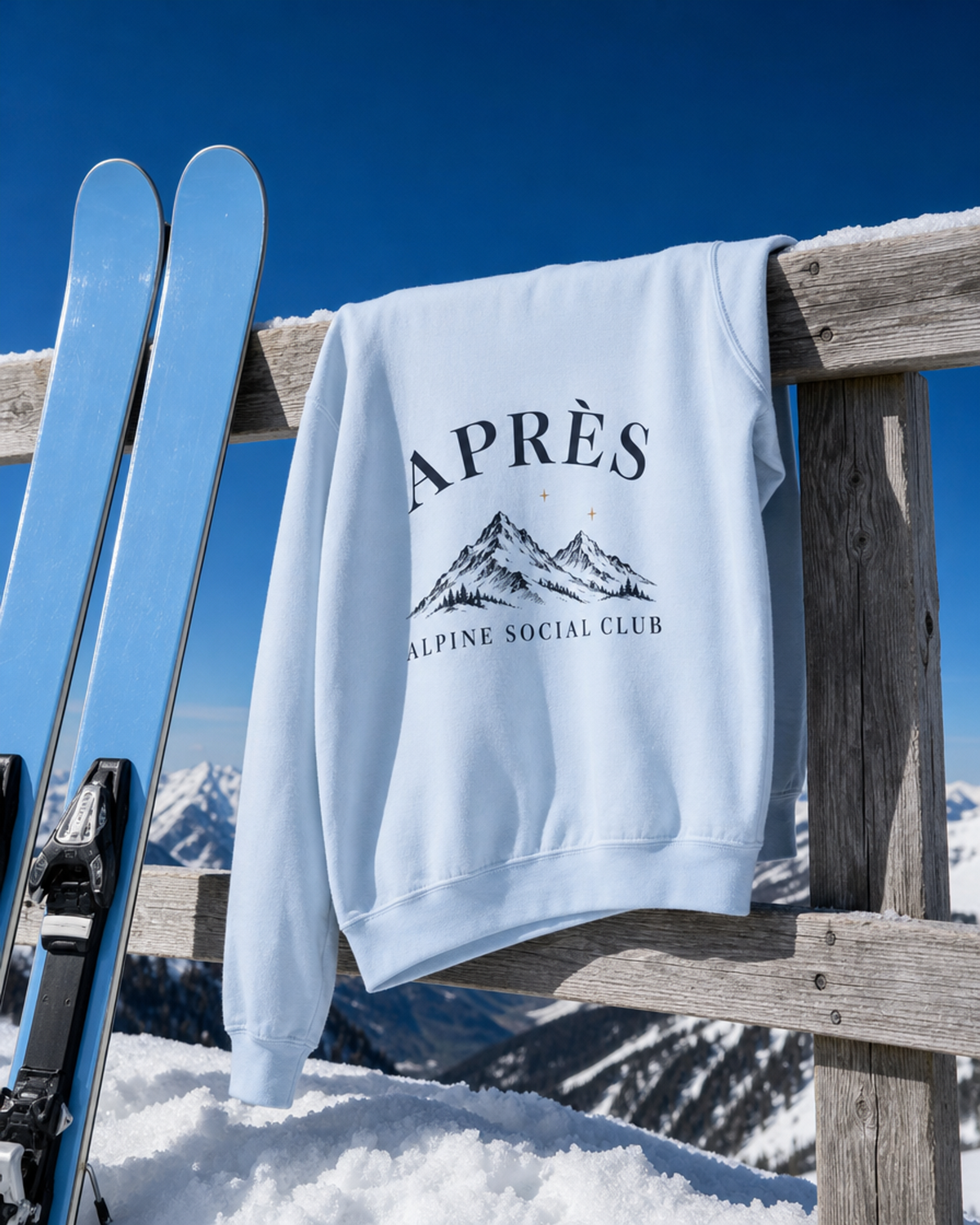 Après Alpine Social Club Sweatshirt | Vintage Ski Lodge Crewneck