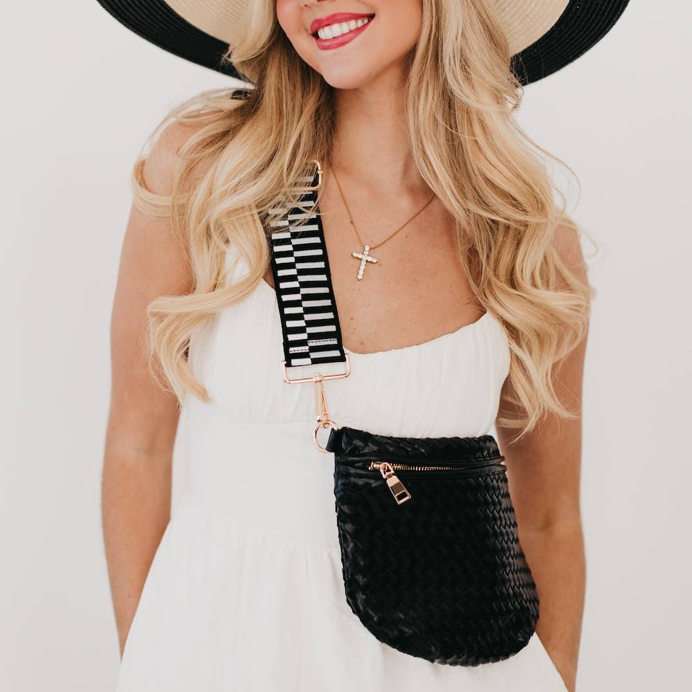 Westlyn Woven Vegan Leather Crossbody Bag — alternate product view 3