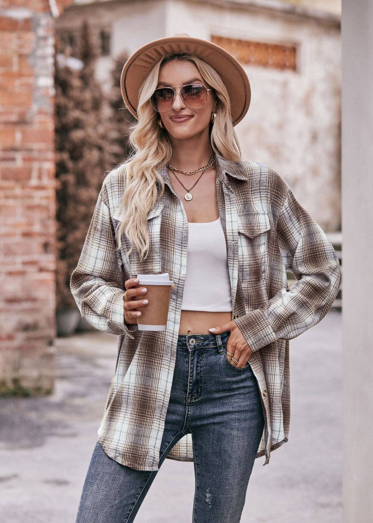 The Wanderer Plaid Shirt - House of Caelo Athleisure Wear, Yoga Wear &  Women's Clothing