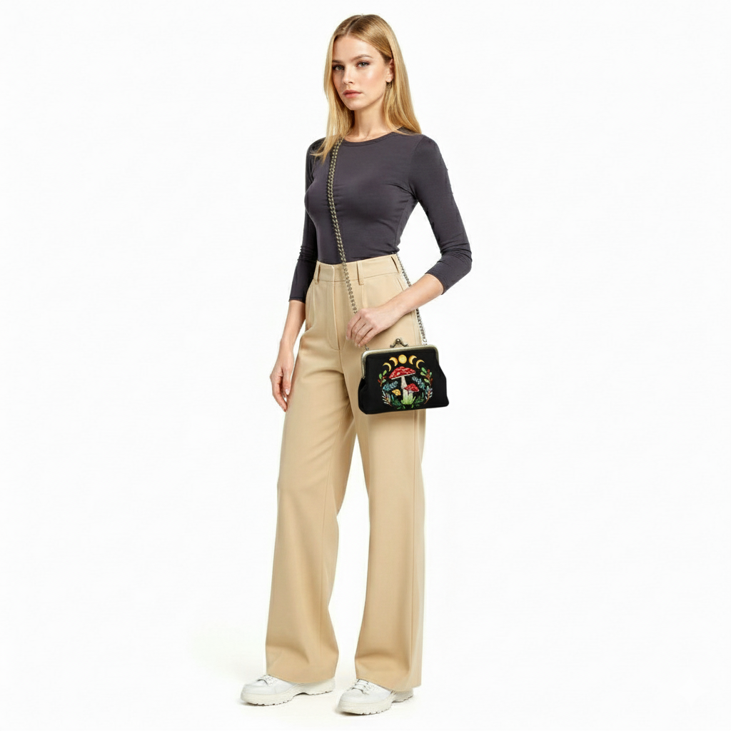 Celestial Mushroom Kisslock Bag — alternate product view 4