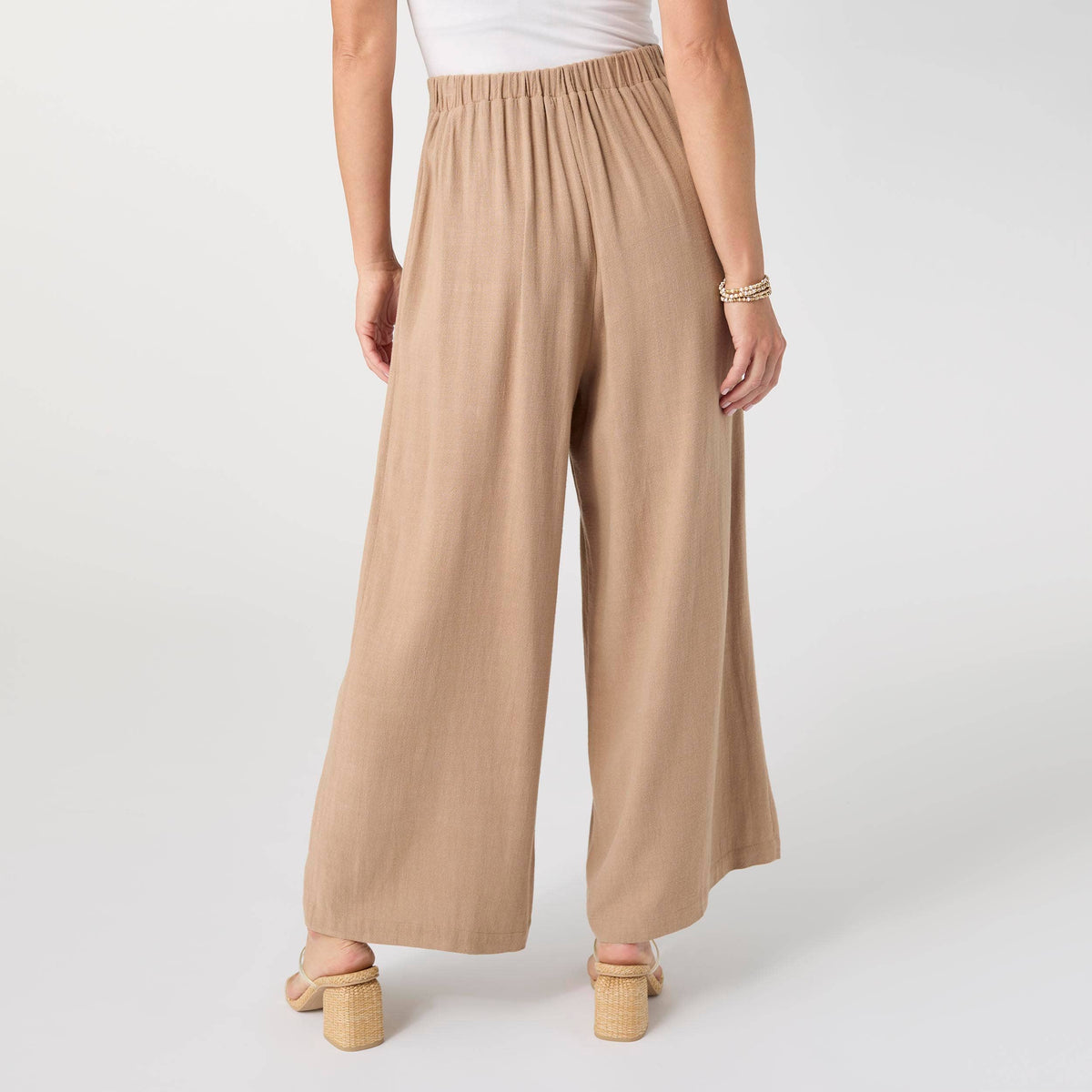 Elin Linen Crop Pant with Button Pocket - Fitkitty Culture Athleisure Wear, Yoga Wear &  Women's Clothing