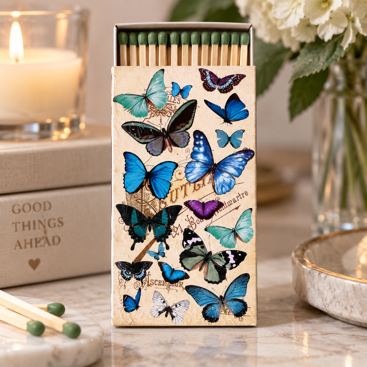 Butterfly Collage Decorative Matches