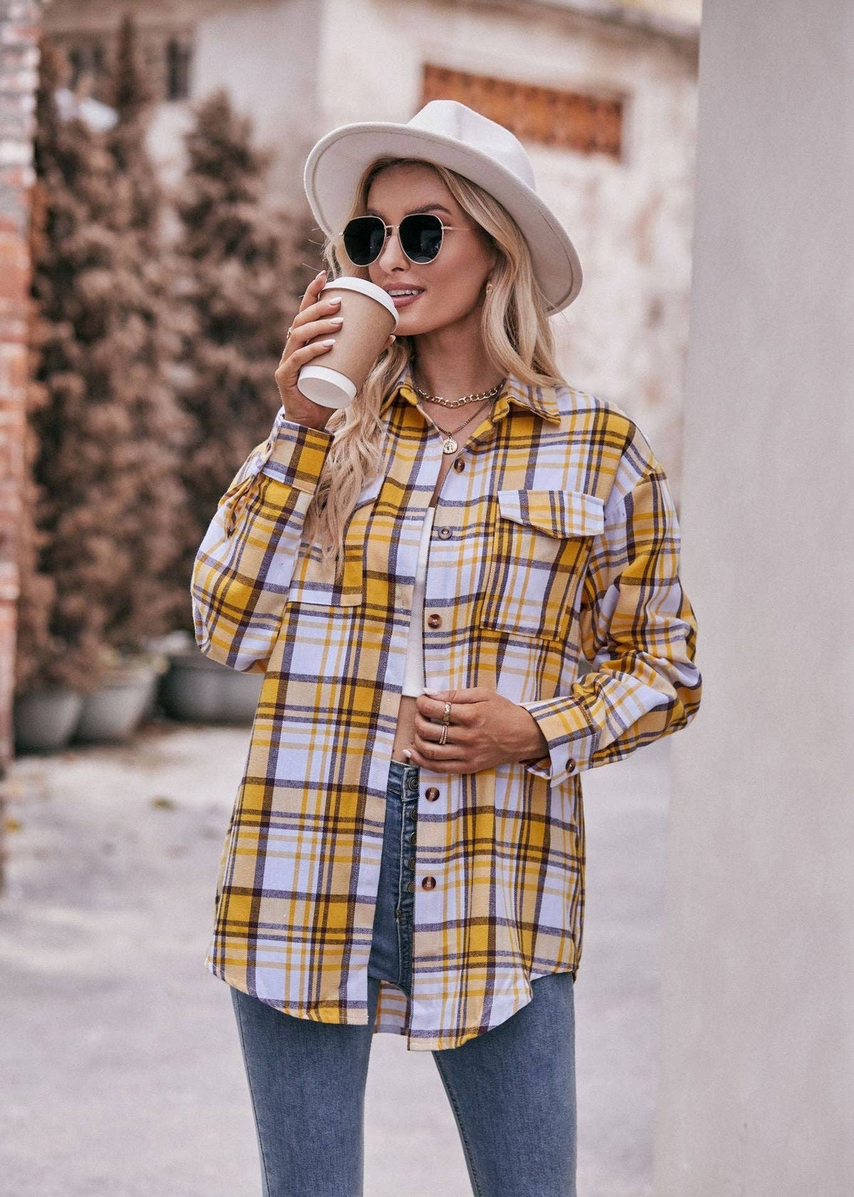 Soft flannel Wanderer plaid shirt for boho layering
