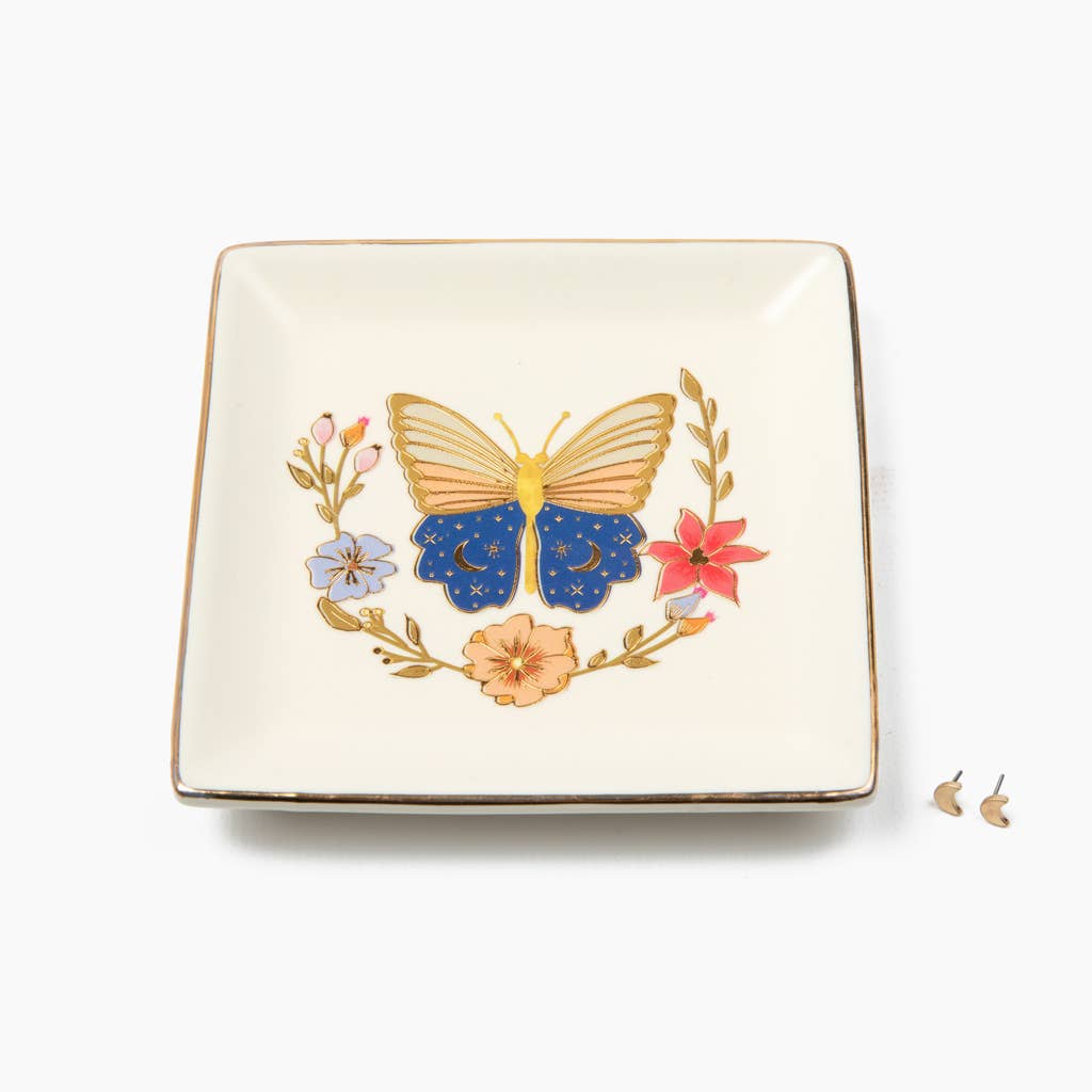 Butterfly Jewelry Dish & Stud Earring Gift Set — alternate product view 2