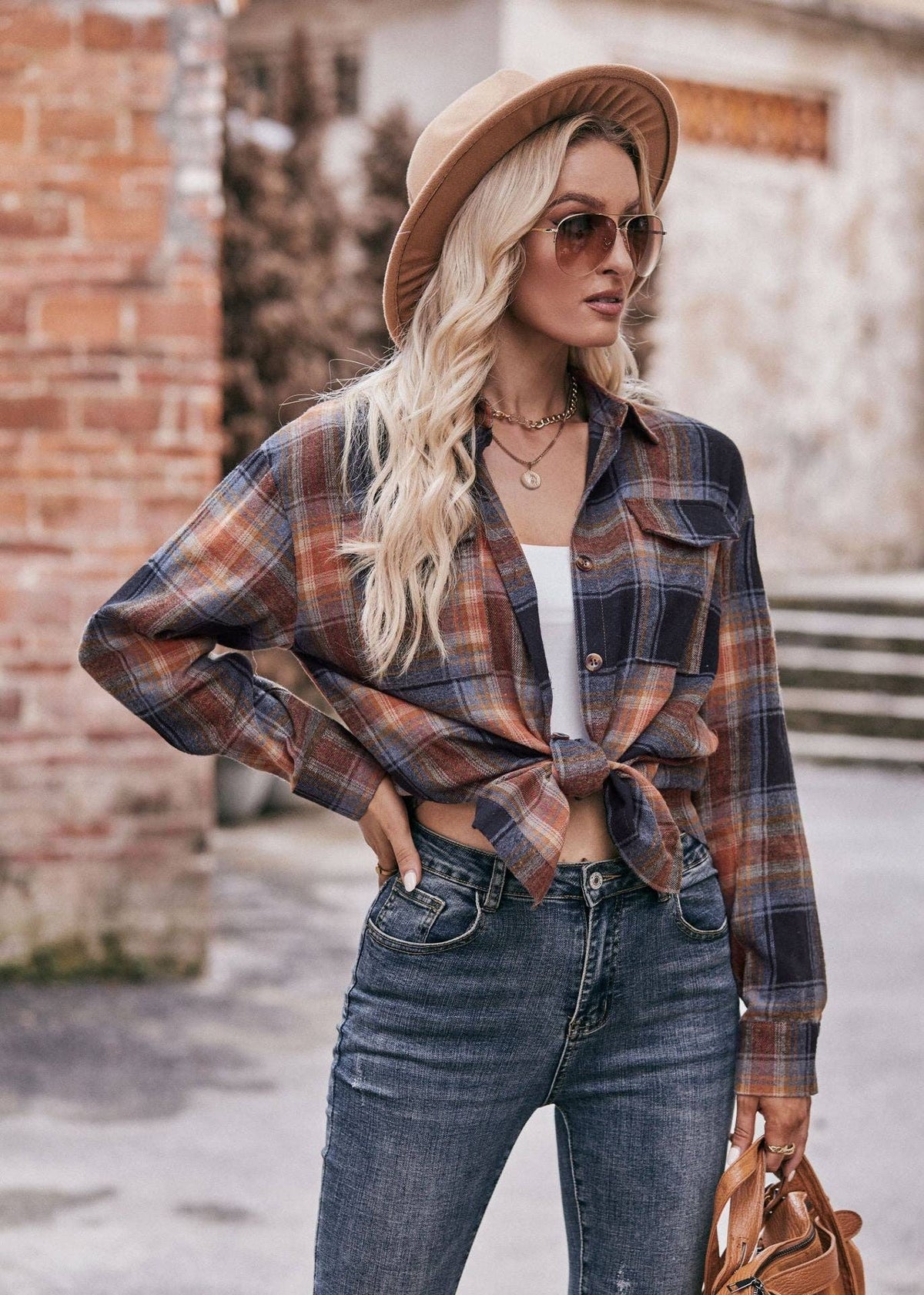 The Wanderer Plaid Shirt - House of Caelo Athleisure Wear, Yoga Wear &  Women's Clothing