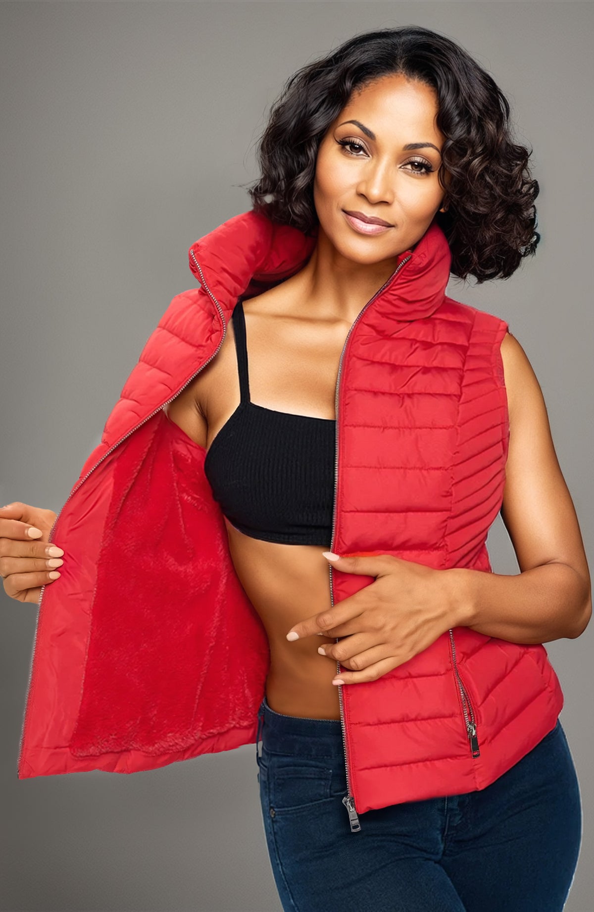 PuffTech Vest Women's High Collar Quilted Vest | House of Caelo®
