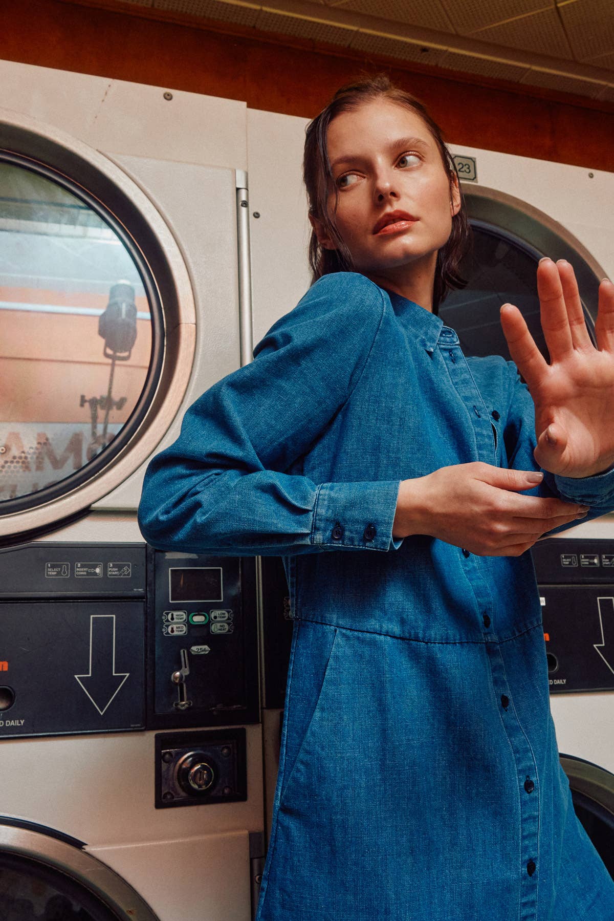 The Sunday Stroll Denim Shirt Dress - House of Caelo Athleisure Wear, Yoga Wear &  Women's Clothing