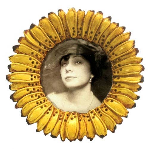 Calendula Sunflower Round Photo Frame