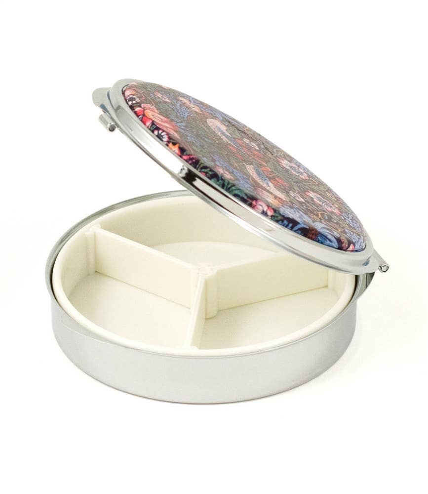 William Morris Strawberry Thief Round Pill Box