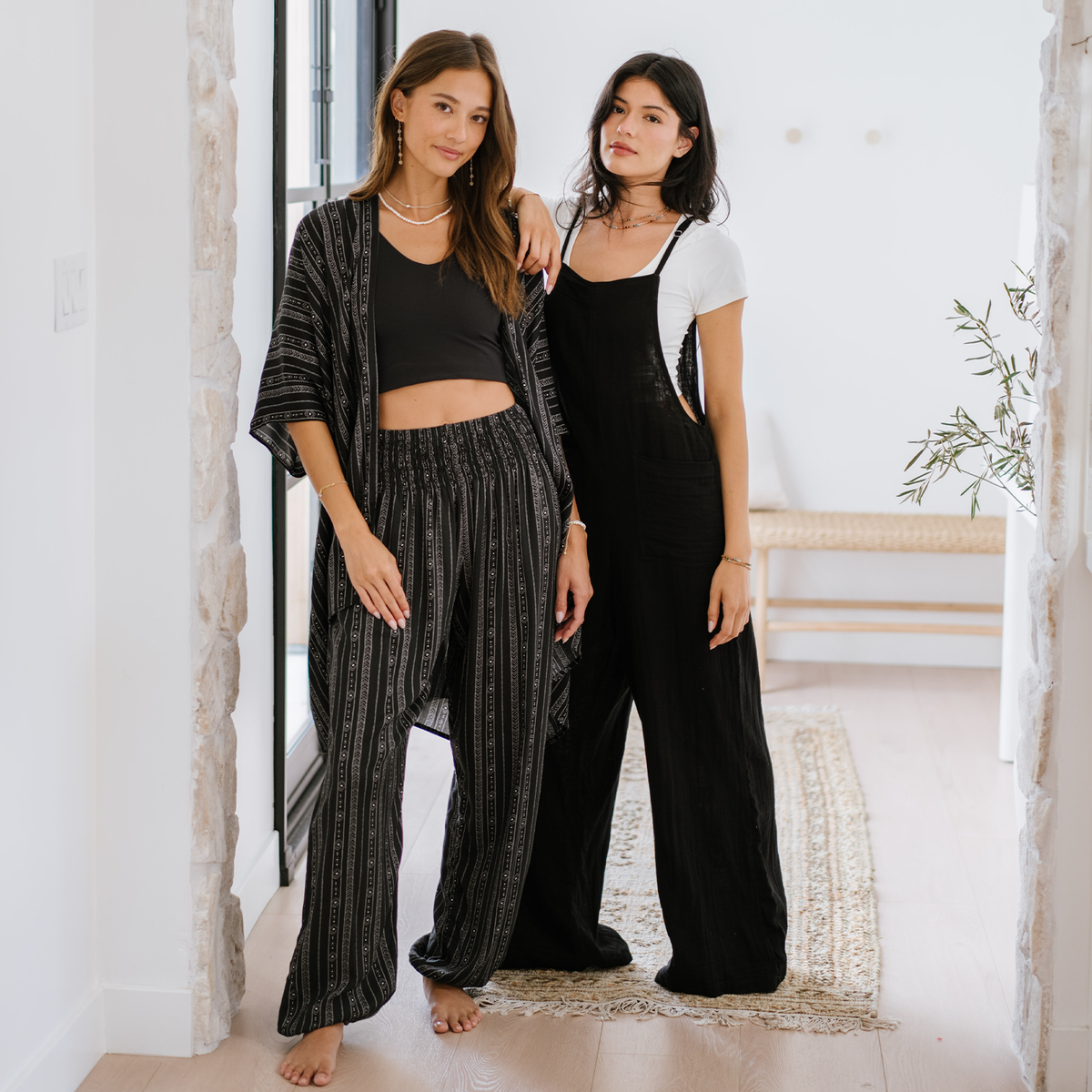 Akha Tribal Print Harem Pants with Pockets — alternate product view 10