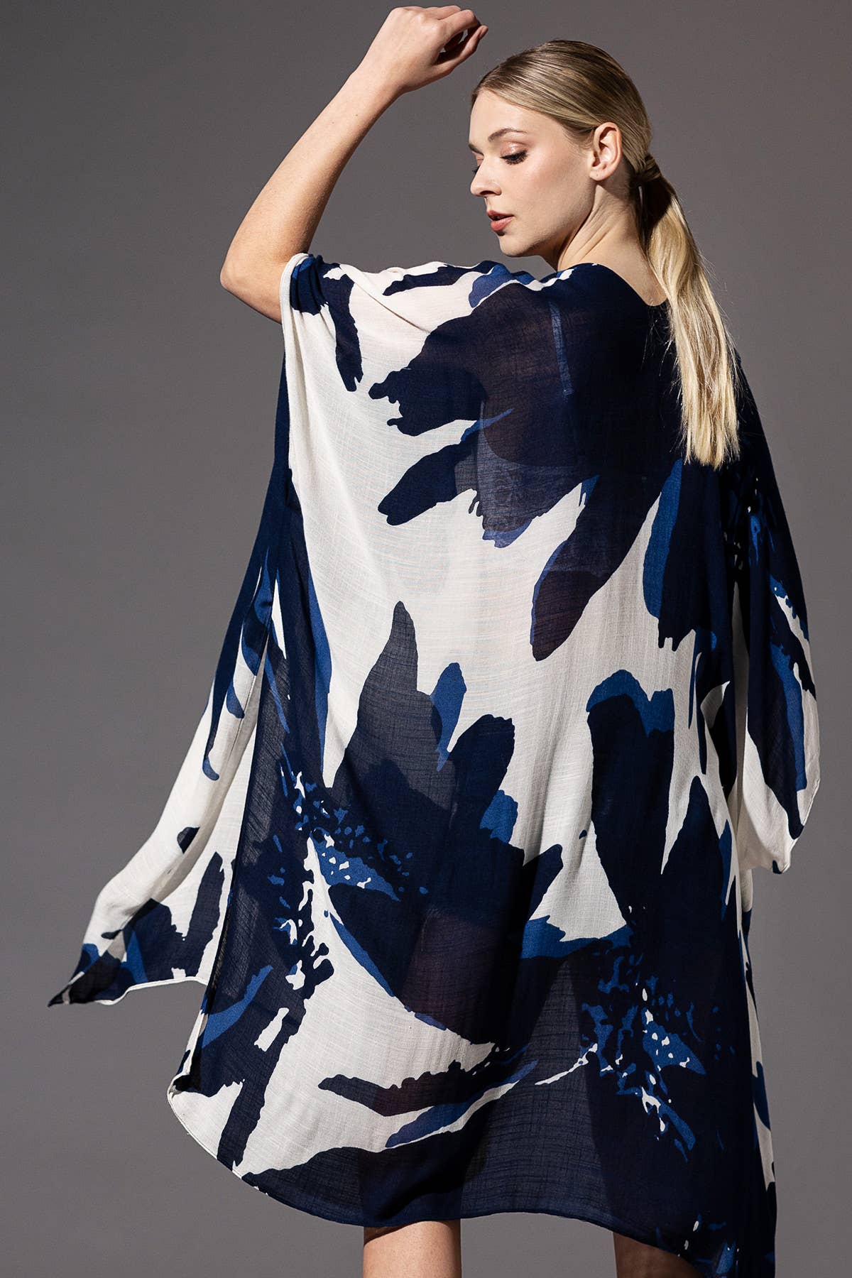 Sweeping Floral Kimono, view 23 | Fitkitty Culture®