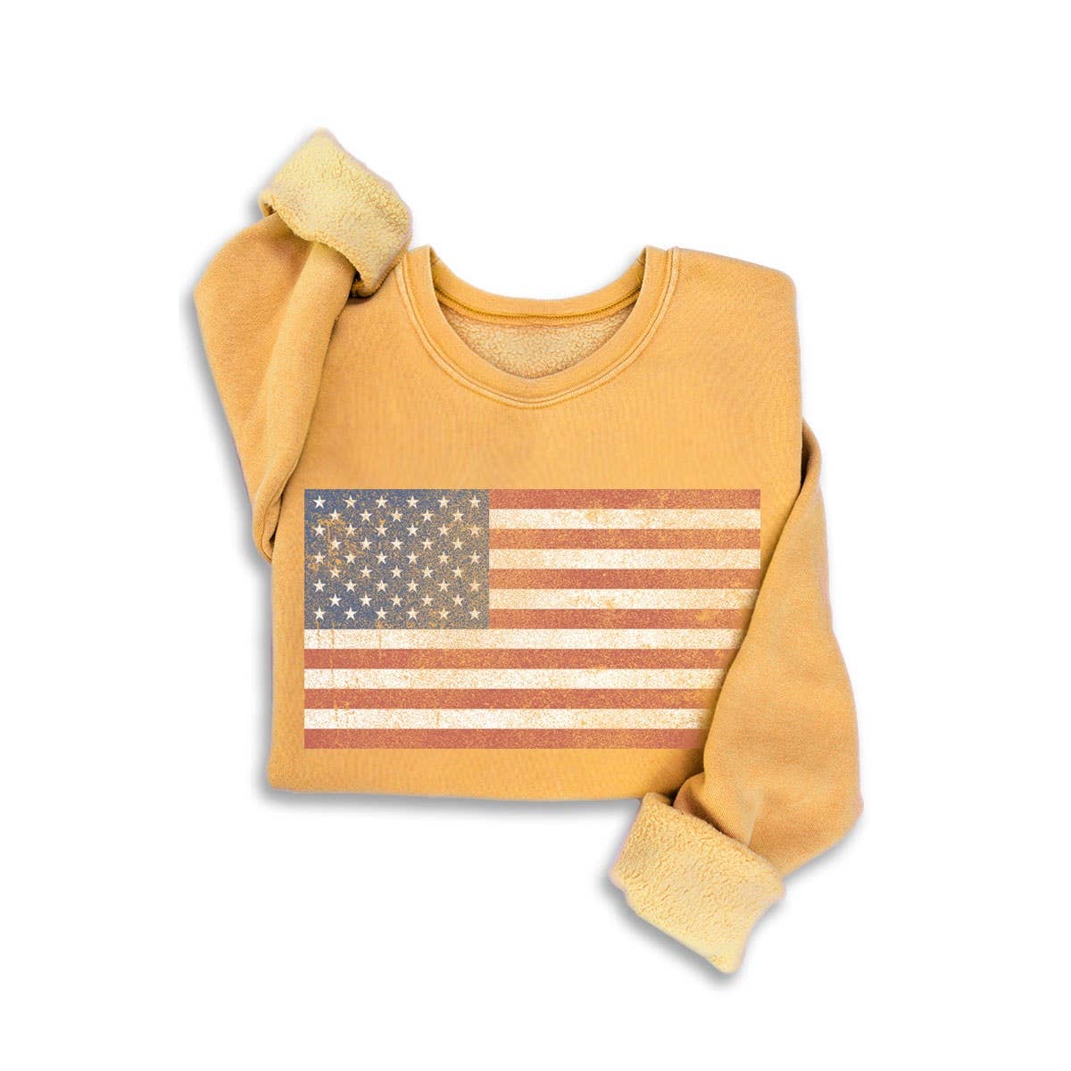 Vintage Americana Flag Fleece Sweatshirt, view 11 | House of Caelo®