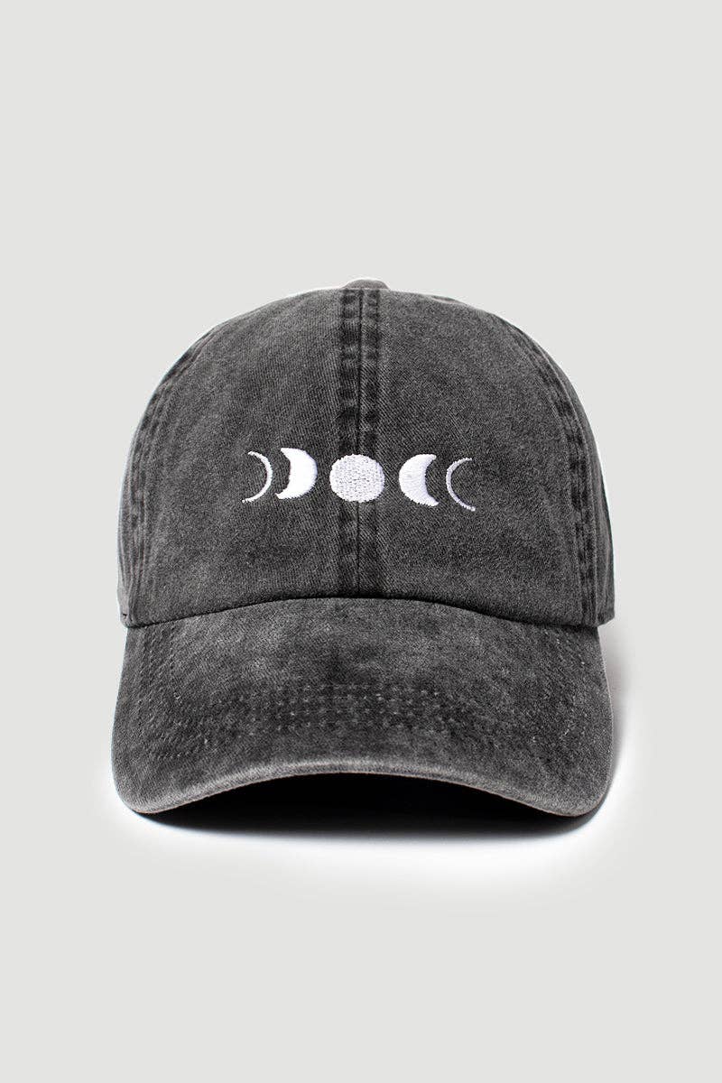 Celestial Moon Embroidered Cap — alternate product view 2