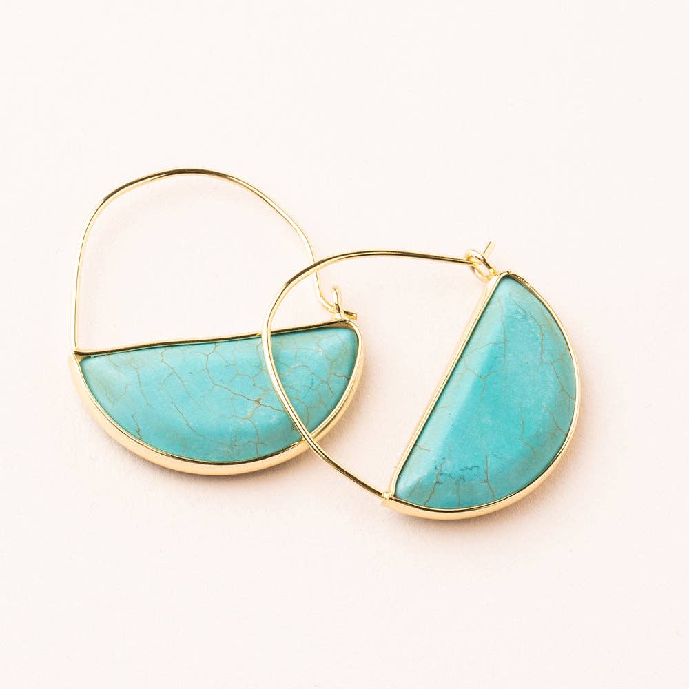 Stone Prism Hoop - Turquoise/Gold - Fitkitty Culture Athleisure Wear, Yoga Wear &  Women's Clothing