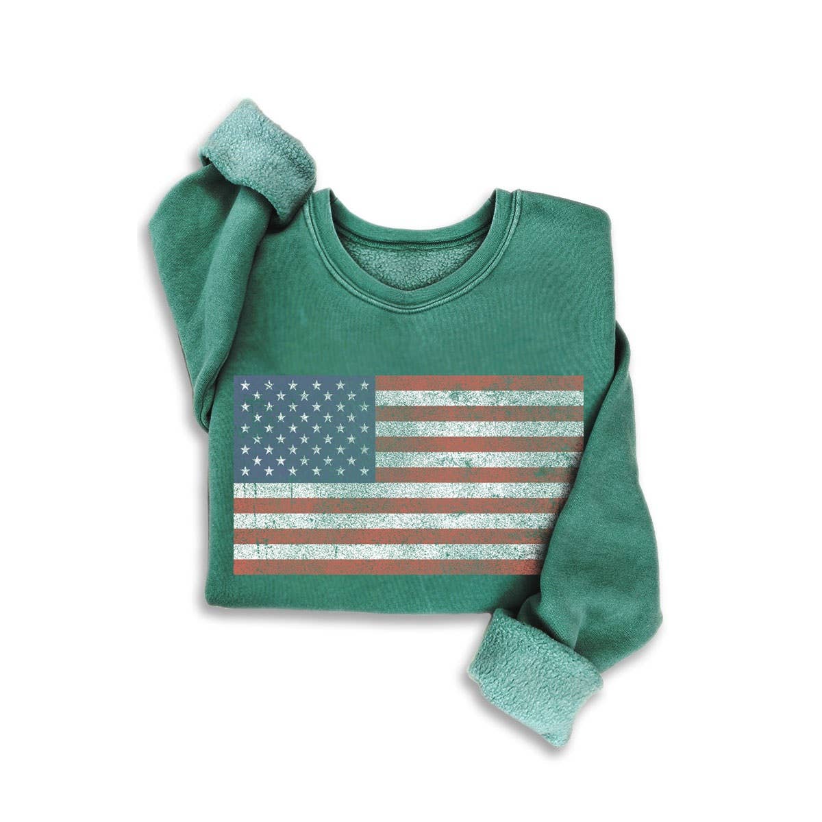 Vintage Americana Flag Fleece Sweatshirt, view 12 | House of Caelo®