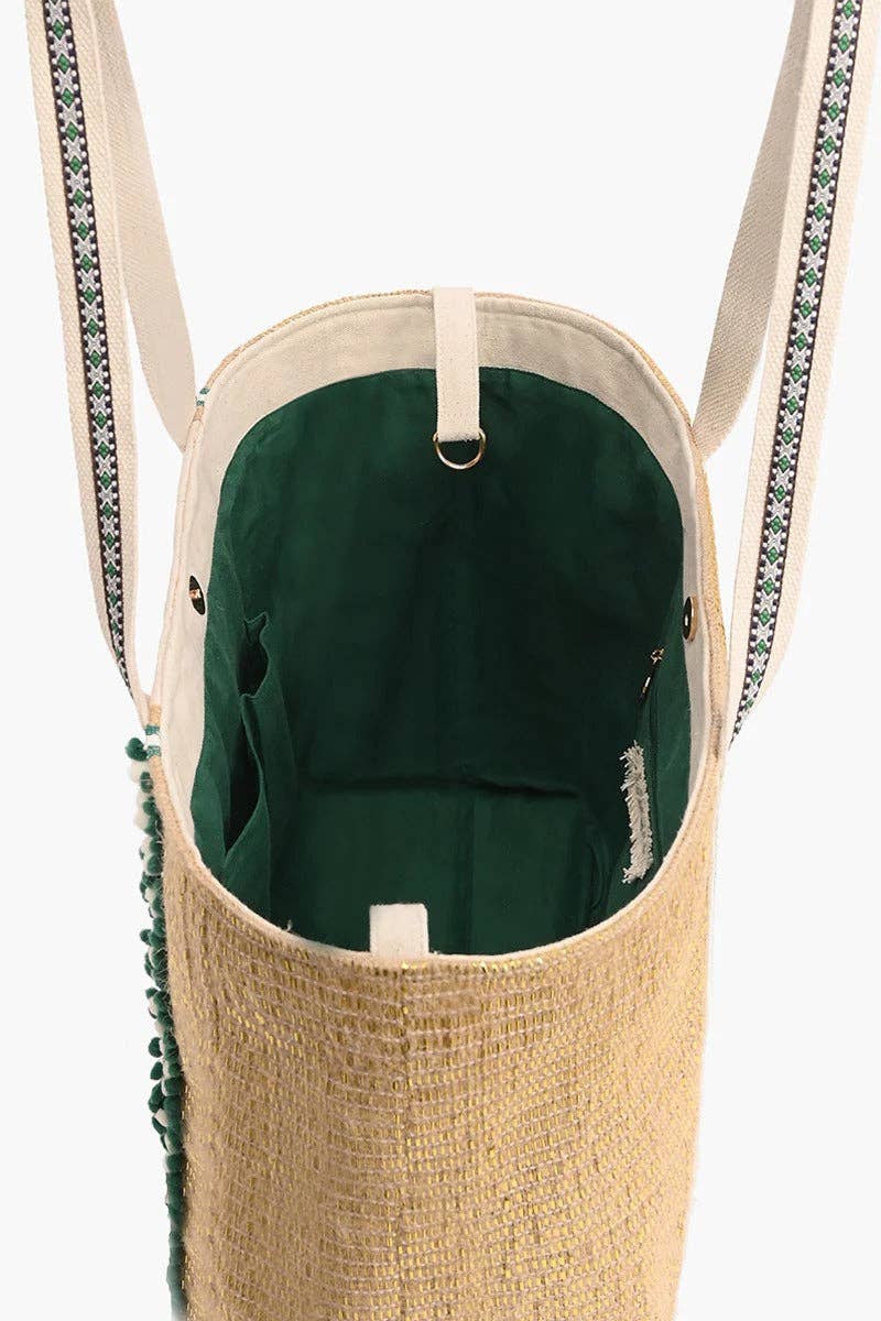 Bee Green Embellished Tote — alternate product view 5