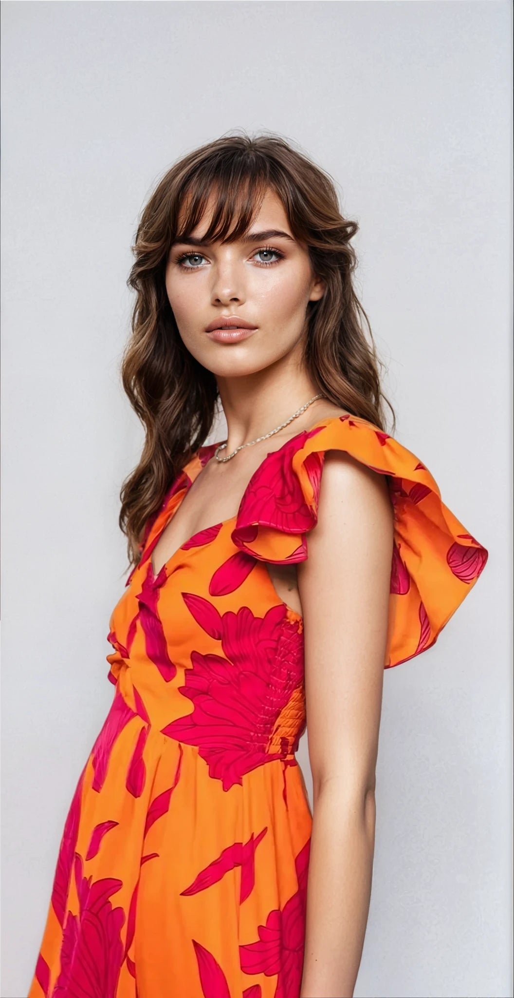 Vibrant Fire Floral High Low Maxi Dress - House of Caelo Athleisure Wear, Yoga Wear &  Women's Clothing