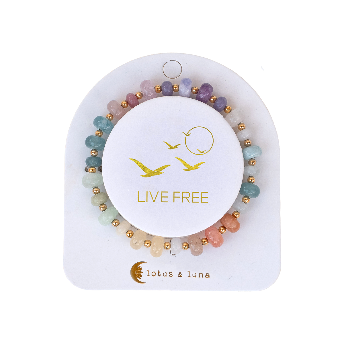 Live Free Rainbow Healing Bracelet – featured product view