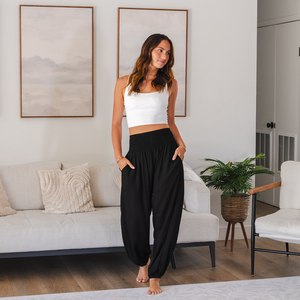 Black Harem Pants with Pockets — alternate product view 14