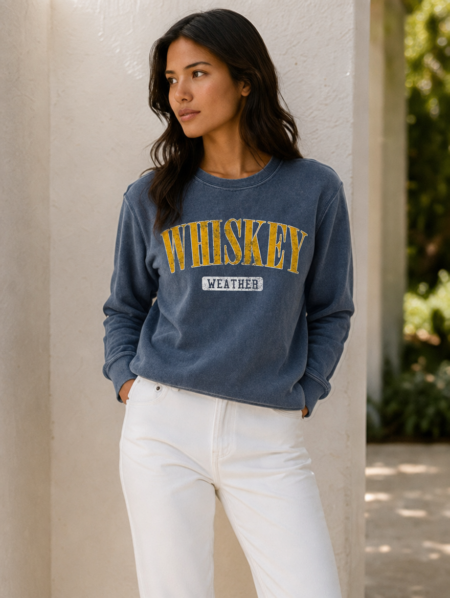 Whiskey Weather Mineral Wash Sweatshirt | House of Caelo®