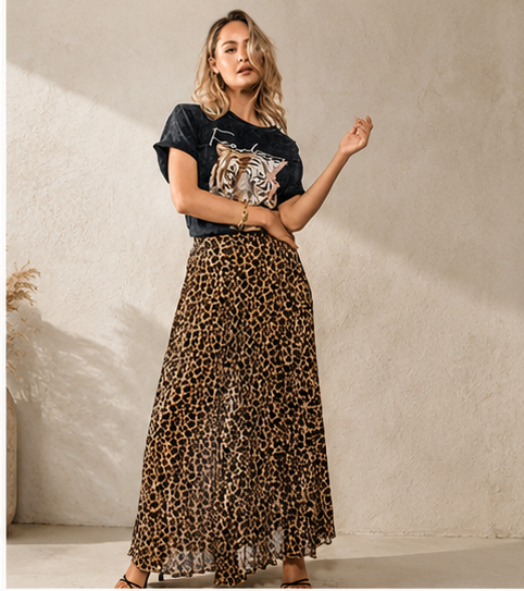 Fierce Flow Leopard Skirt, view 20 | House of Caelo®