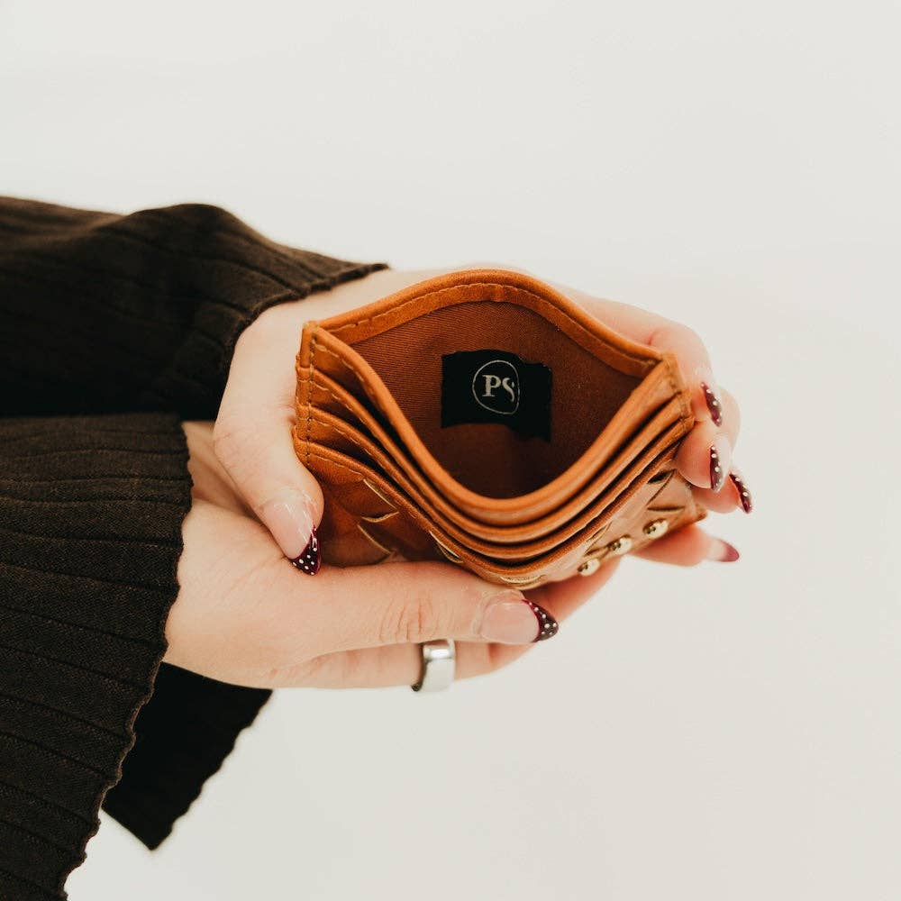 Mariah woven card holder interior compartments