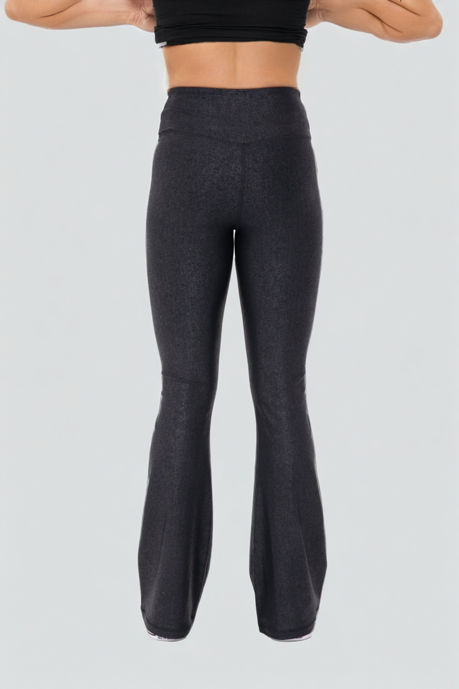 Luxe Edge Leather-Look Crossover Flare Leggings, Clothing, House of Caelo Athleisure Wear, Yoga Wear & Leggings, House of Caelo Athleisure Wear, Yoga Wear &  Women's Clothing