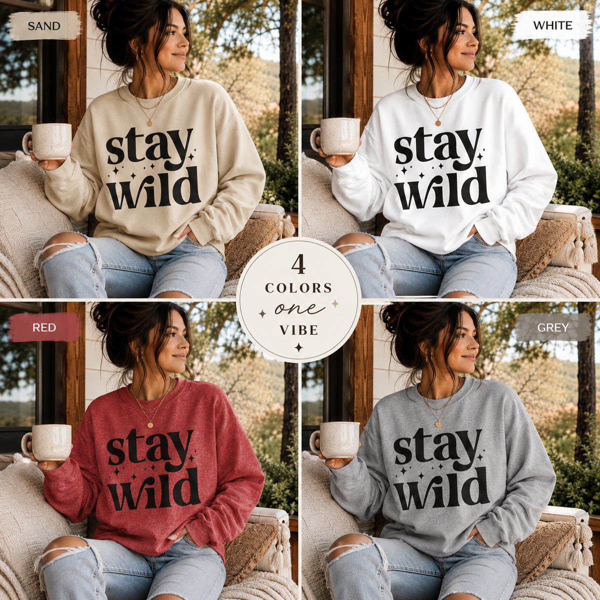 Stay Wild Crewneck Sweatshirt — alternate product view 5