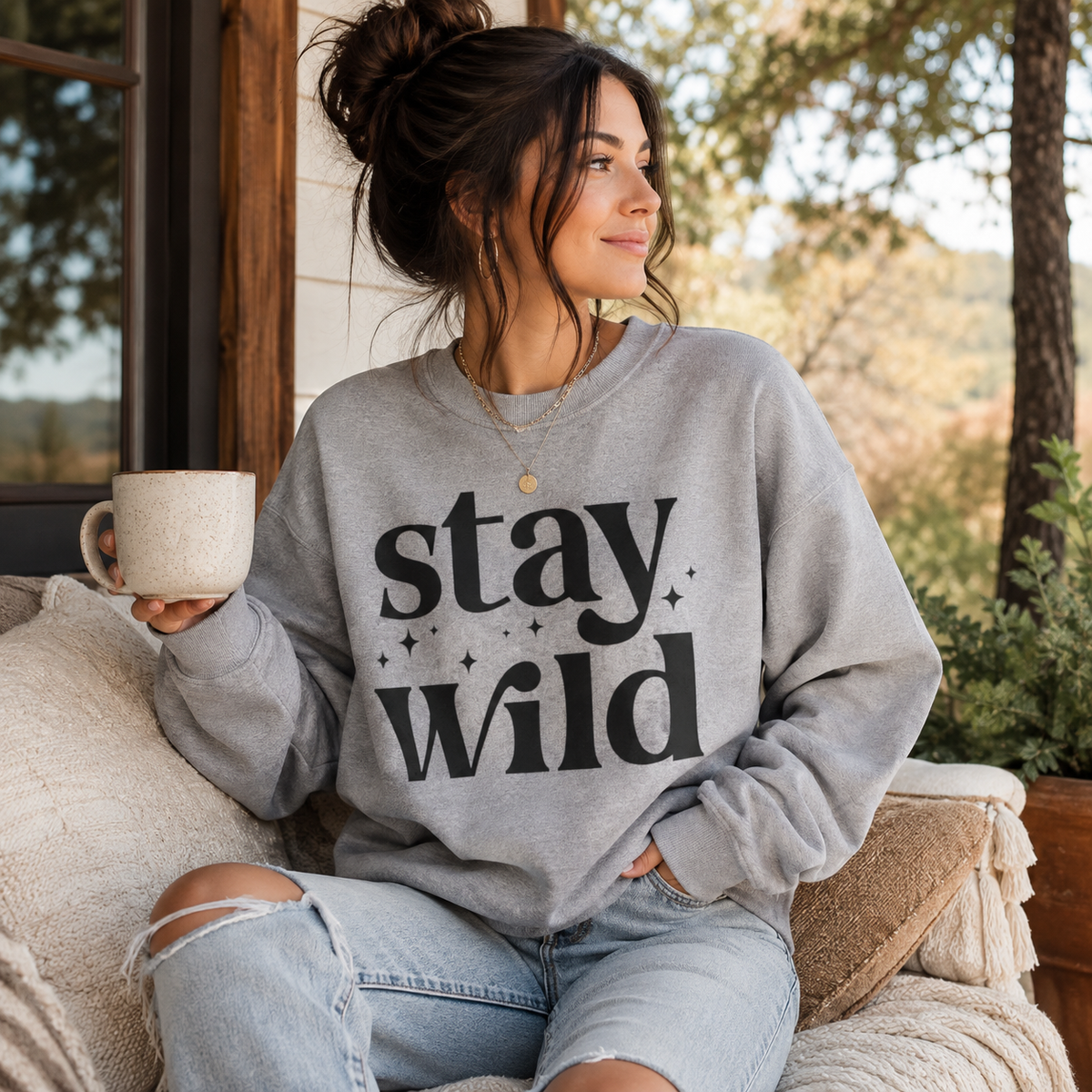 Stay Wild Crewneck Sweatshirt — main product image