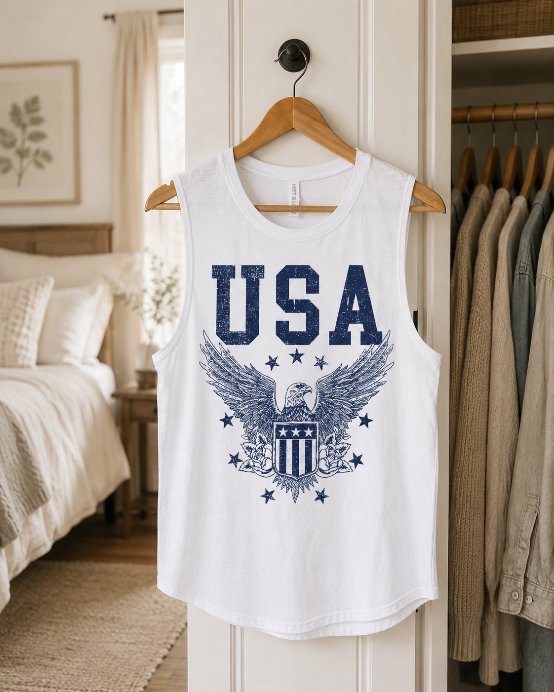 Rise & Roar USA Tank, view 2 | House of Caelo®