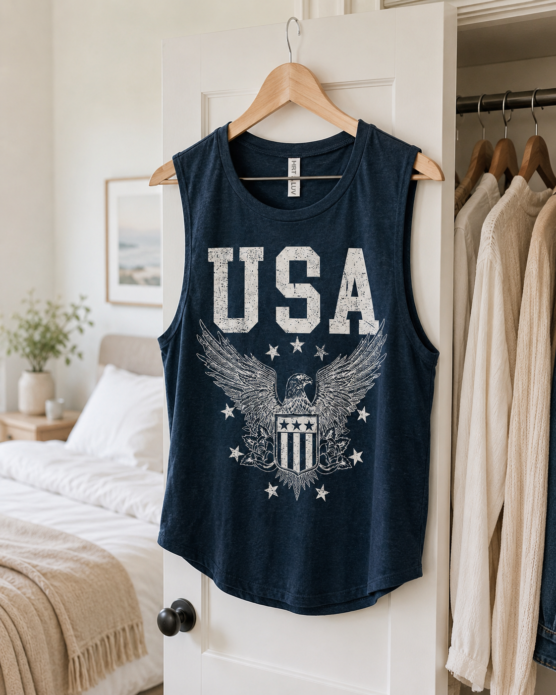 Rise & Roar USA Tank, view 3 | House of Caelo®