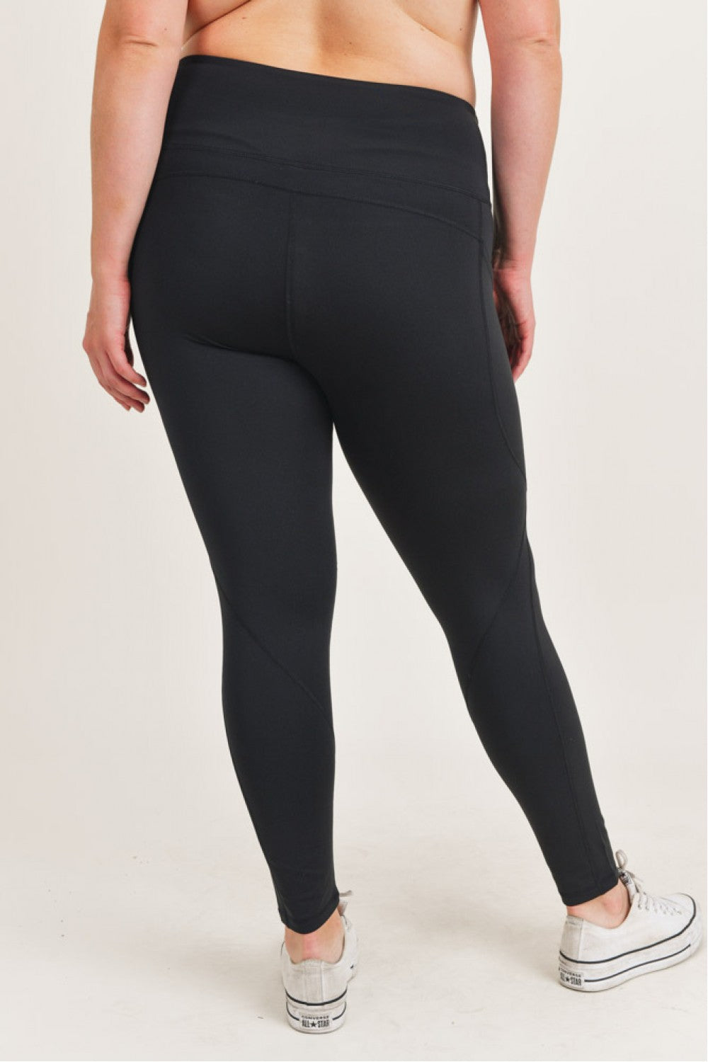 Essential High Waist Tummy Control Leggings with Side Pockets, view 2