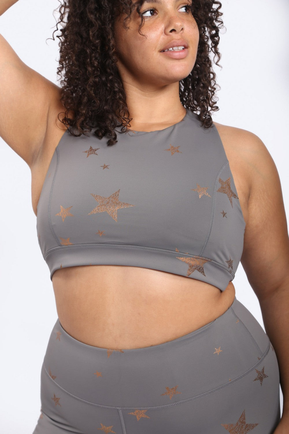 Starlight Star Foil Sports Bra, Sports Bra, House of Caelo, House of Caelo