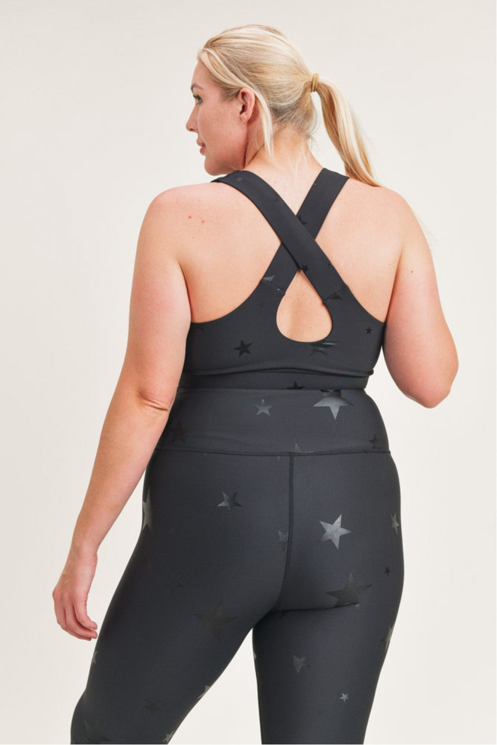 Starlight Star Foil Sports Bra, Sports Bra, House of Caelo, House of Caelo